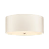 Fletcher 559mm Flush Ceiling Light with Ivory Shade and Polished Chrome Finial