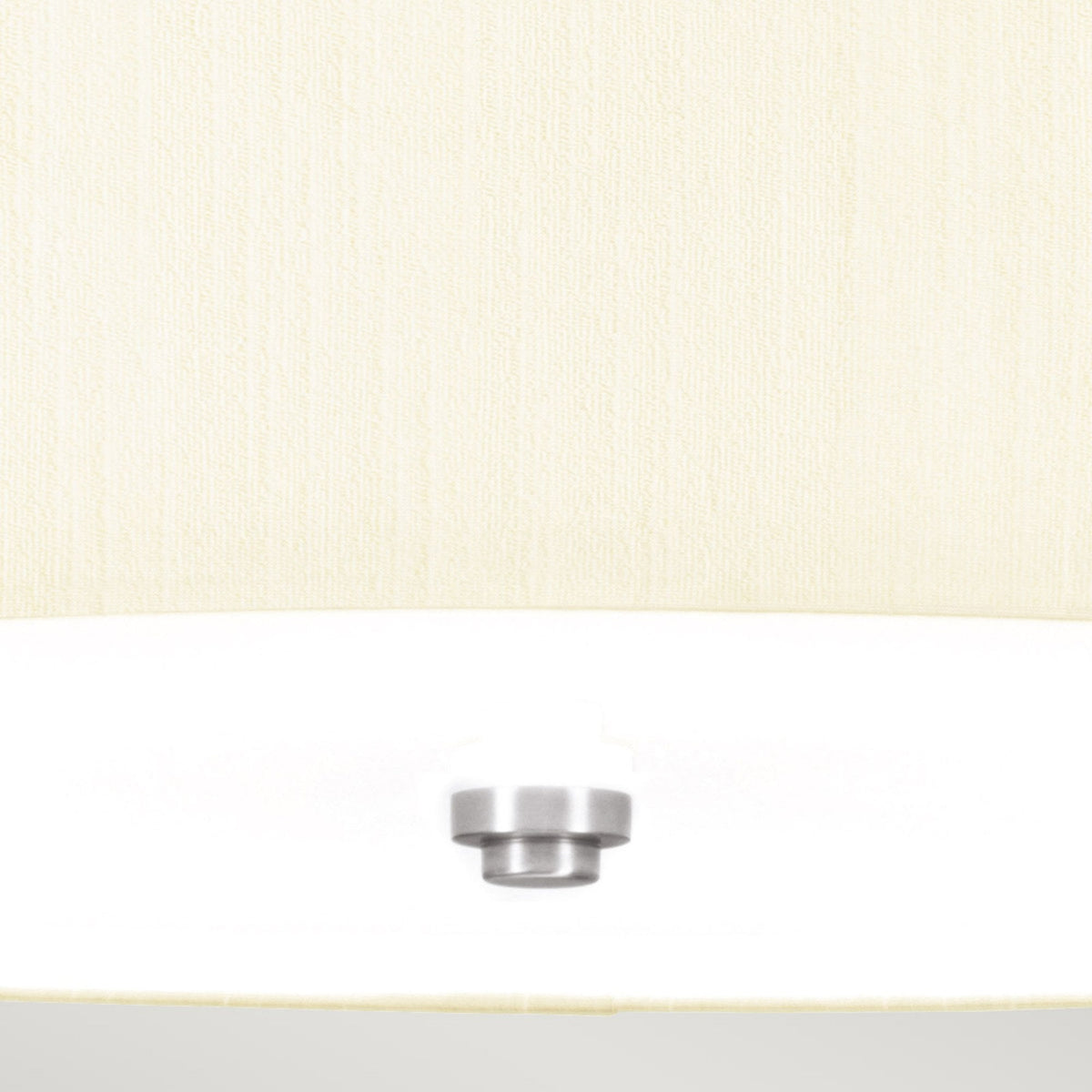 Fletcher 559mm Flush Ceiling Light with Ivory Shade and Polished Chrome Finial