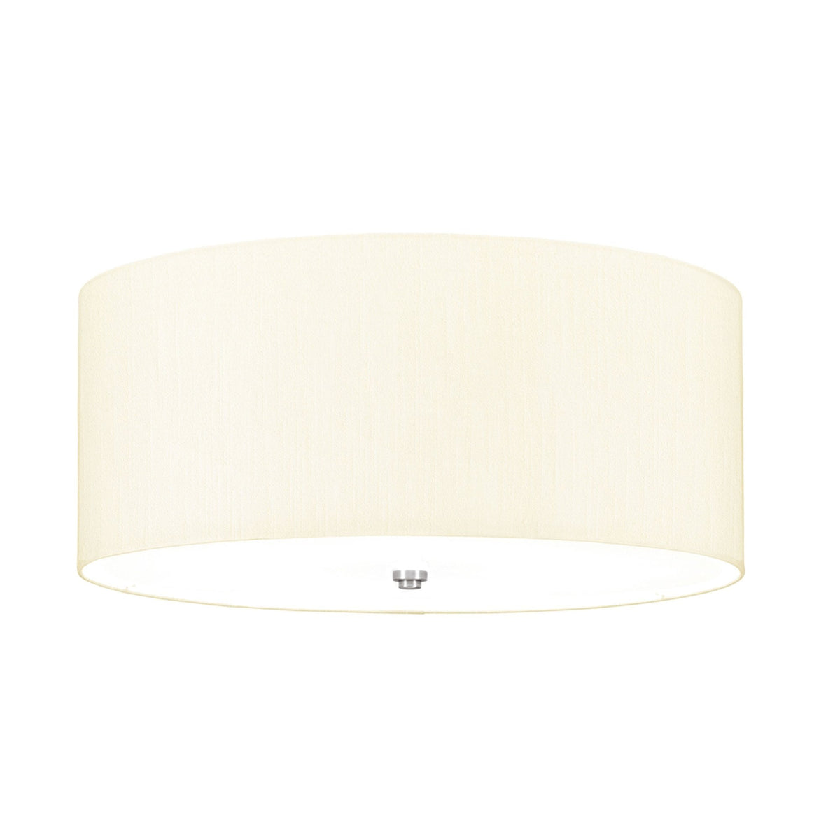 Fletcher 559mm Flush Ceiling Light with Ivory Shade and Polished Chrome Finial