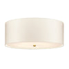 Fletcher 660mm Flush Ceiling Light with Ivory Shade and Aged Brass Finial
