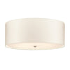 Fletcher 660mm Flush Ceiling Light with Ivory Shade and Polished Chrome Finial