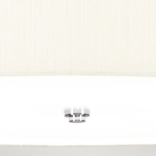 Fletcher 660mm Flush Ceiling Light with Ivory Shade and Polished Chrome Finial