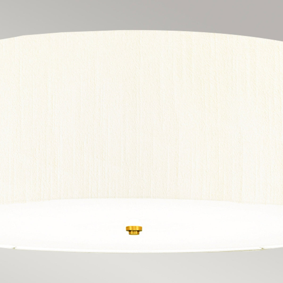 Fletcher 762mm Flush Ceiling Light with Ivory Shade and Aged Brass Finial