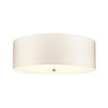 Fletcher 762mm Flush Ceiling Light with Ivory Shade and Polished Chrome Finial