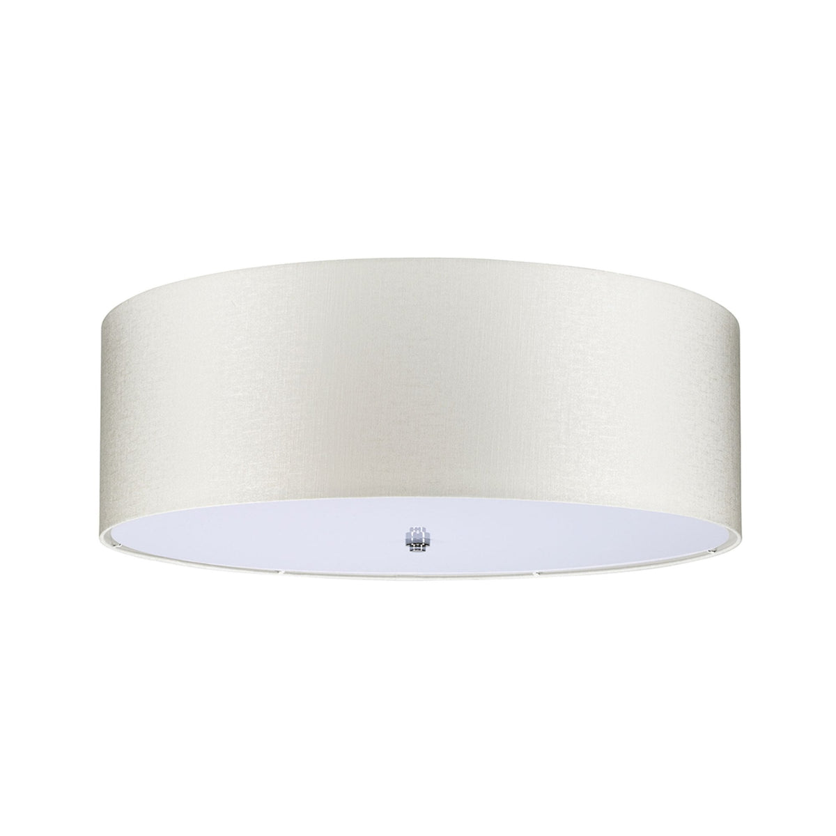 Fletcher 762mm Flush Ceiling Light with Ivory Shade and Polished Chrome Finial