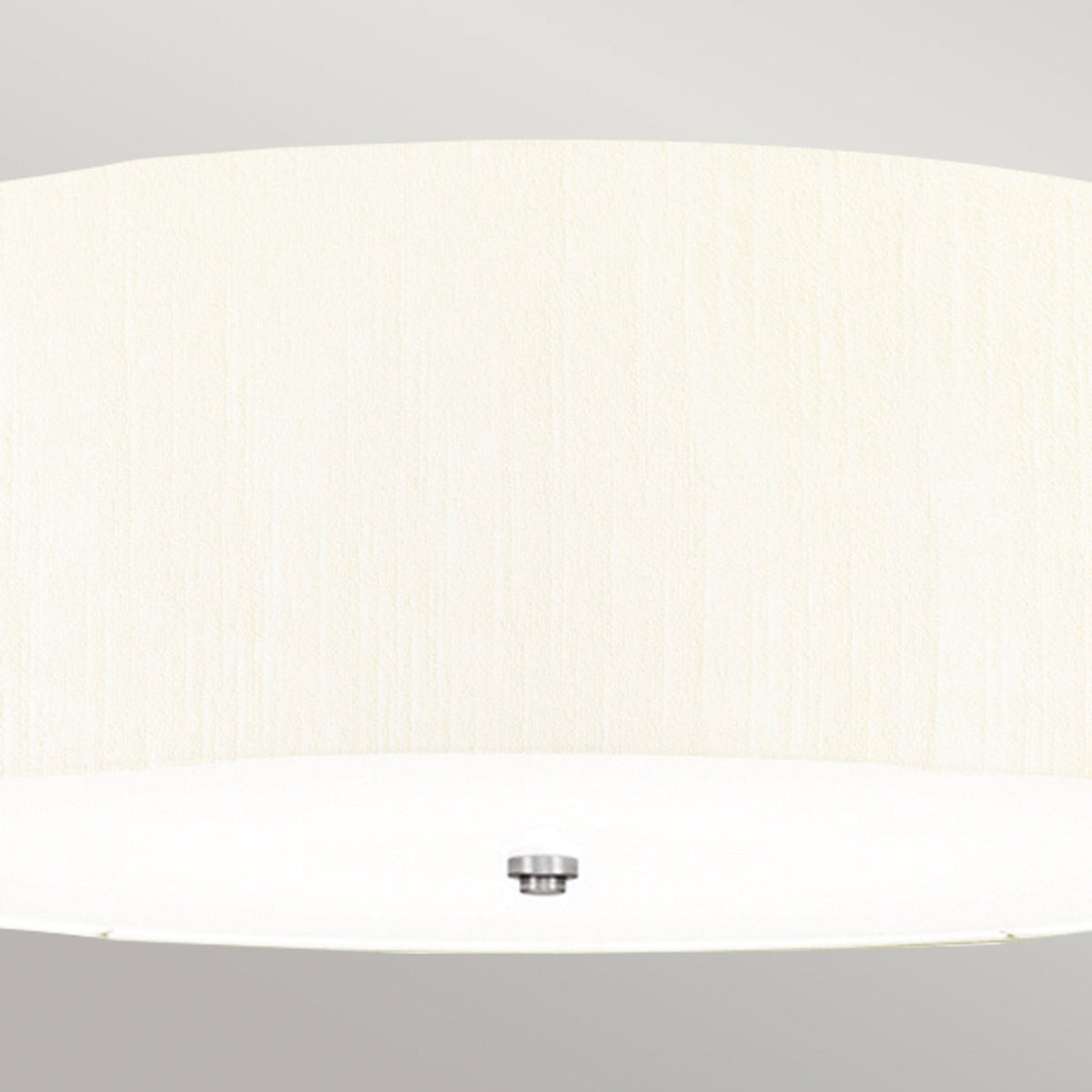 Fletcher 762mm Flush Ceiling Light with Ivory Shade and Polished Chrome Finial