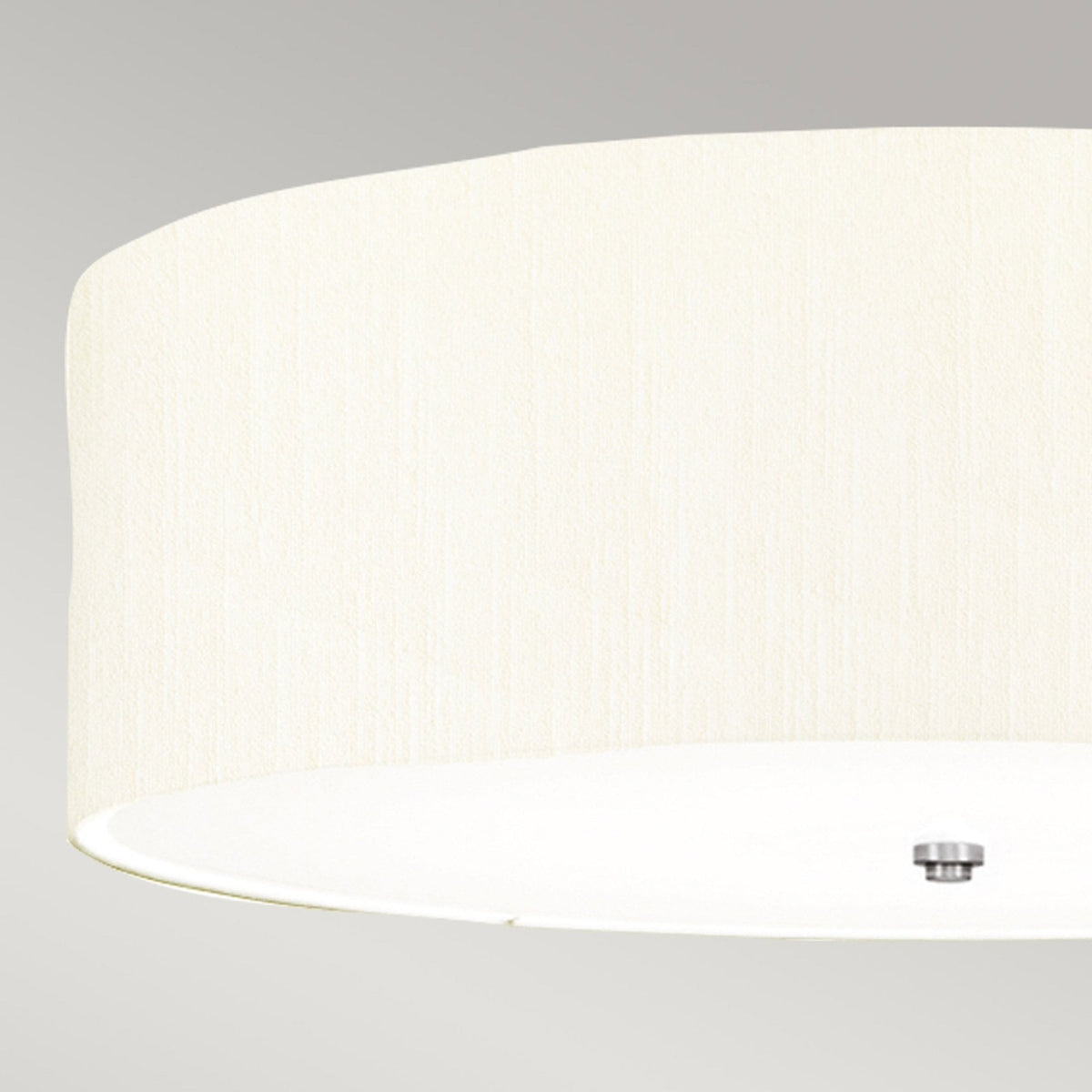 Fletcher 762mm Flush Ceiling Light with Ivory Shade and Polished Chrome Finial