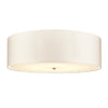 Fletcher 864mm Flush Ceiling Light with Ivory Shade and Aged Brass Finial