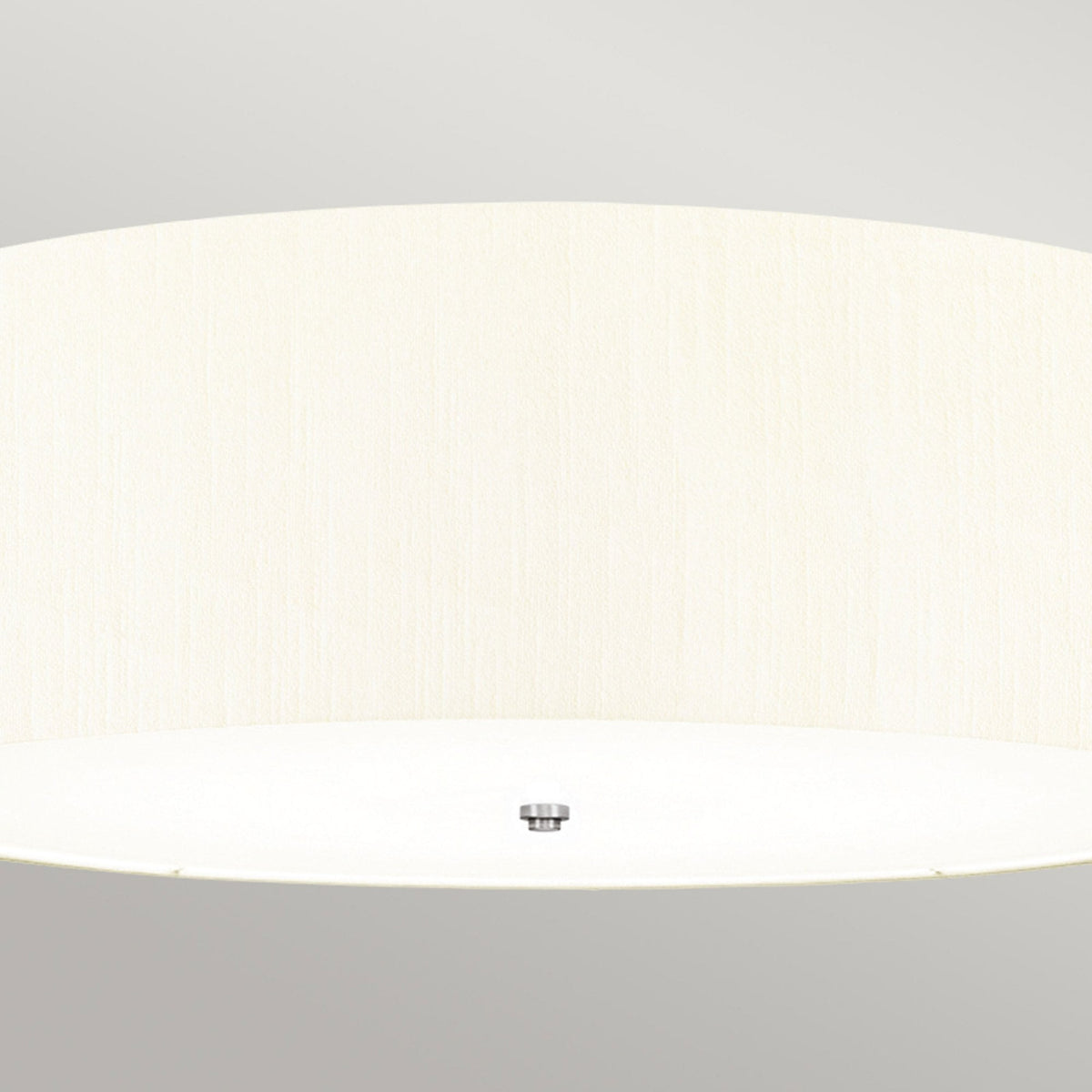 Fletcher 864mm Flush Ceiling Light with Ivory Shade and Polished Chrome Finial