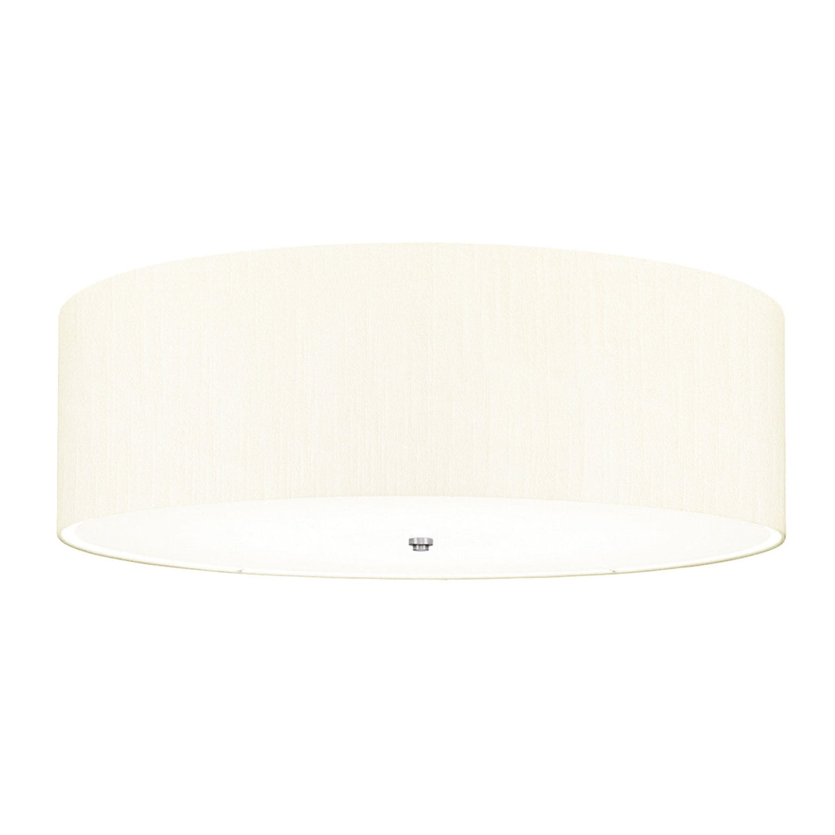 Fletcher 864mm Flush Ceiling Light with Ivory Shade and Polished Chrome Finial