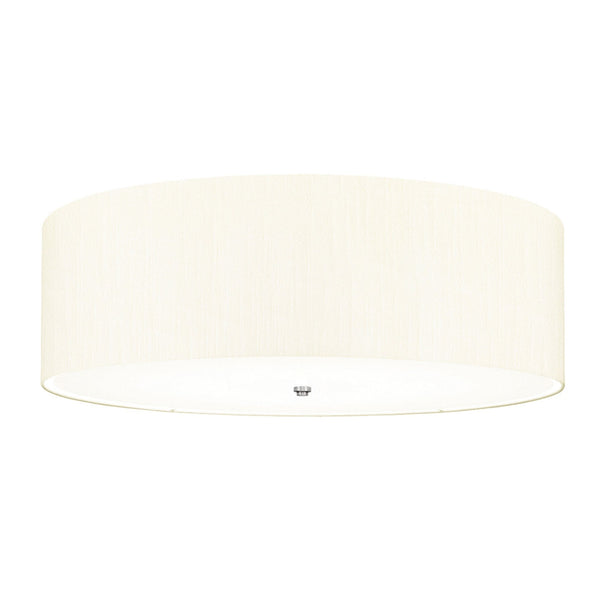 Fletcher 864mm Flush Ceiling Light with Ivory Shade and Polished Chrome Finial