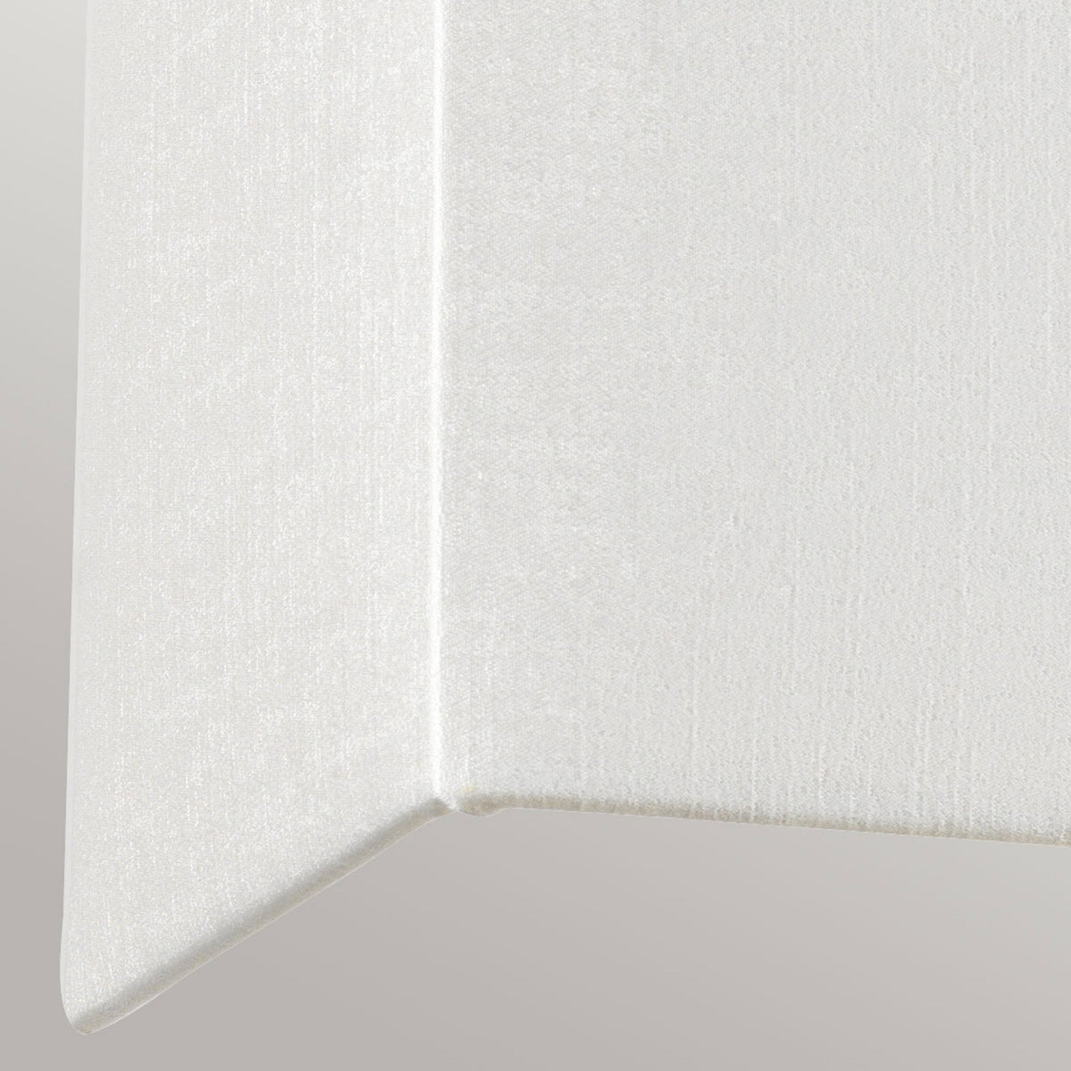 Riley Large Rectangular Wall Light in Polished Chrome with Ivory Faux Silk Shade