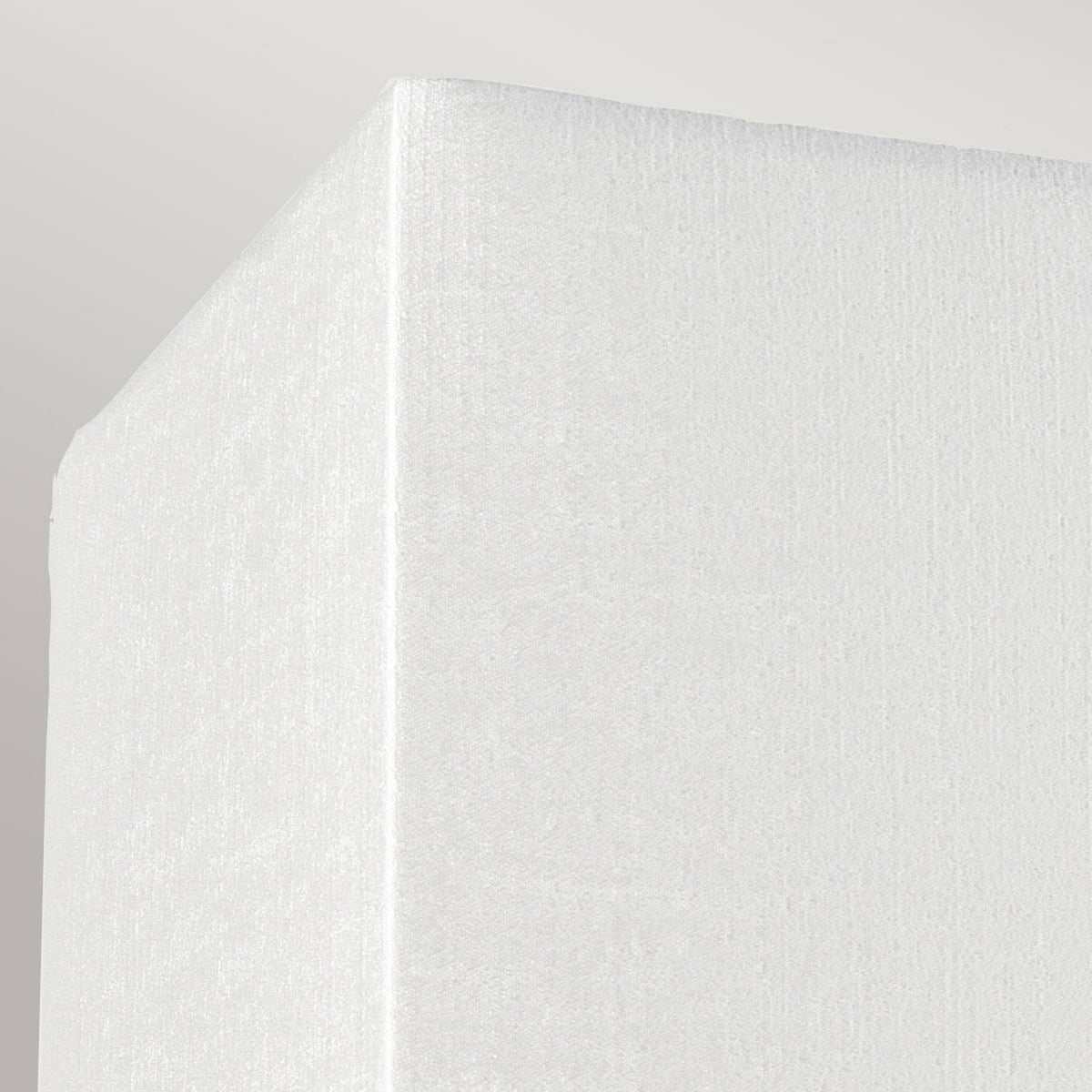 Riley Large Rectangular Wall Light in Polished Chrome with Ivory Faux Silk Shade