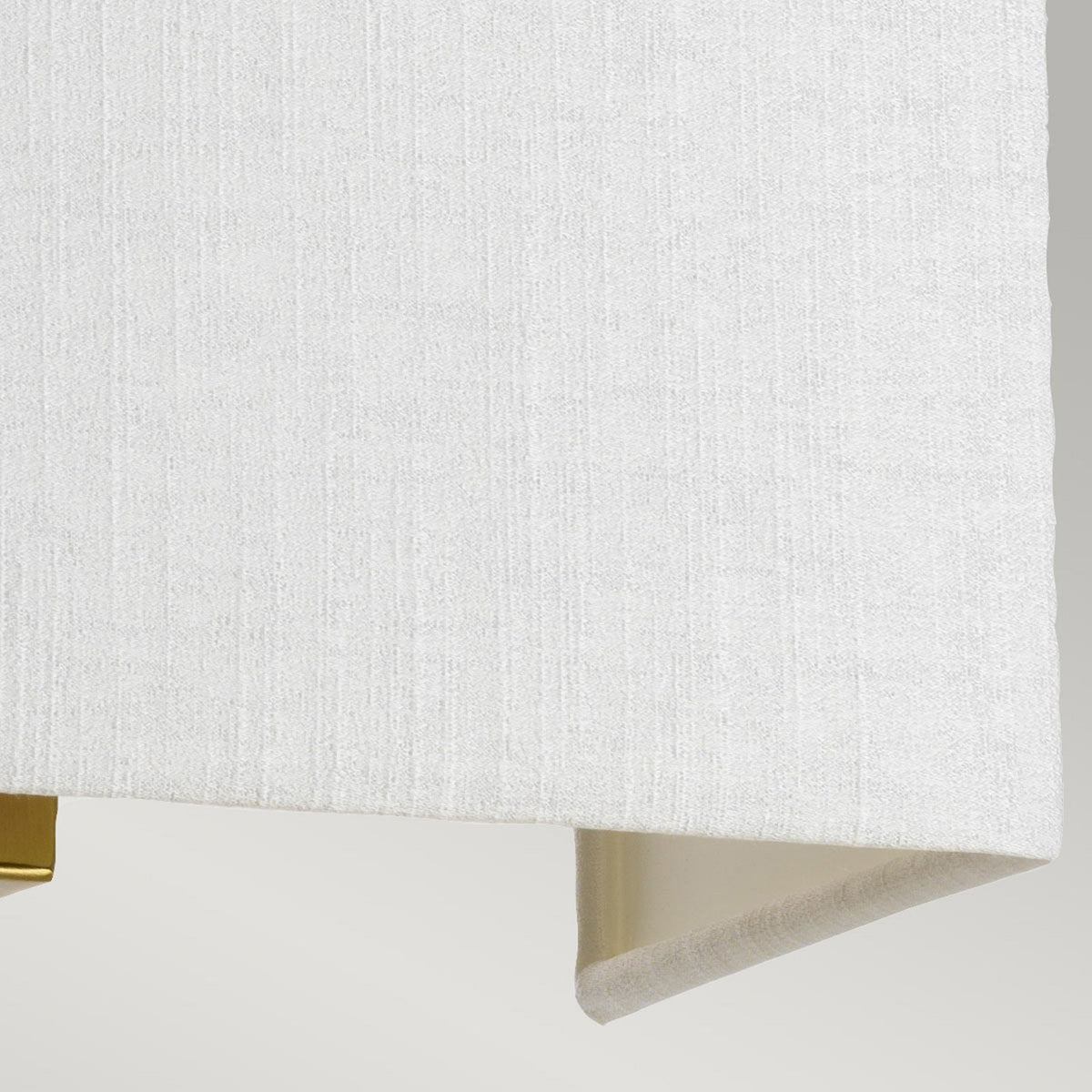 Riley Medium Rectangular Wall Light in Aged Brass with Ivory Faux Silk Shade