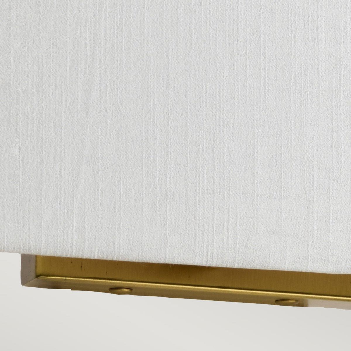Riley Medium Rectangular Wall Light in Aged Brass with Ivory Faux Silk Shade