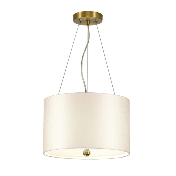 Pearce 356mm Pendant with Ivory Shade and Aged Brass Metalwork