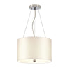 Pearce 356mm Pendant with Ivory Shade and Polished Chrome Metalwork