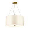 Pearce 457mm Pendant with Ivory Shade and Aged Brass Metalwork