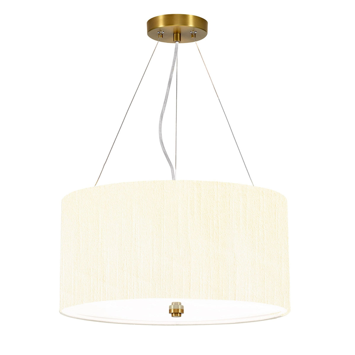 Pearce 457mm Pendant with Ivory Shade and Aged Brass Metalwork