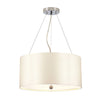 Pearce 457mm Pendant with Ivory Shade and Polished Chrome Metalwork