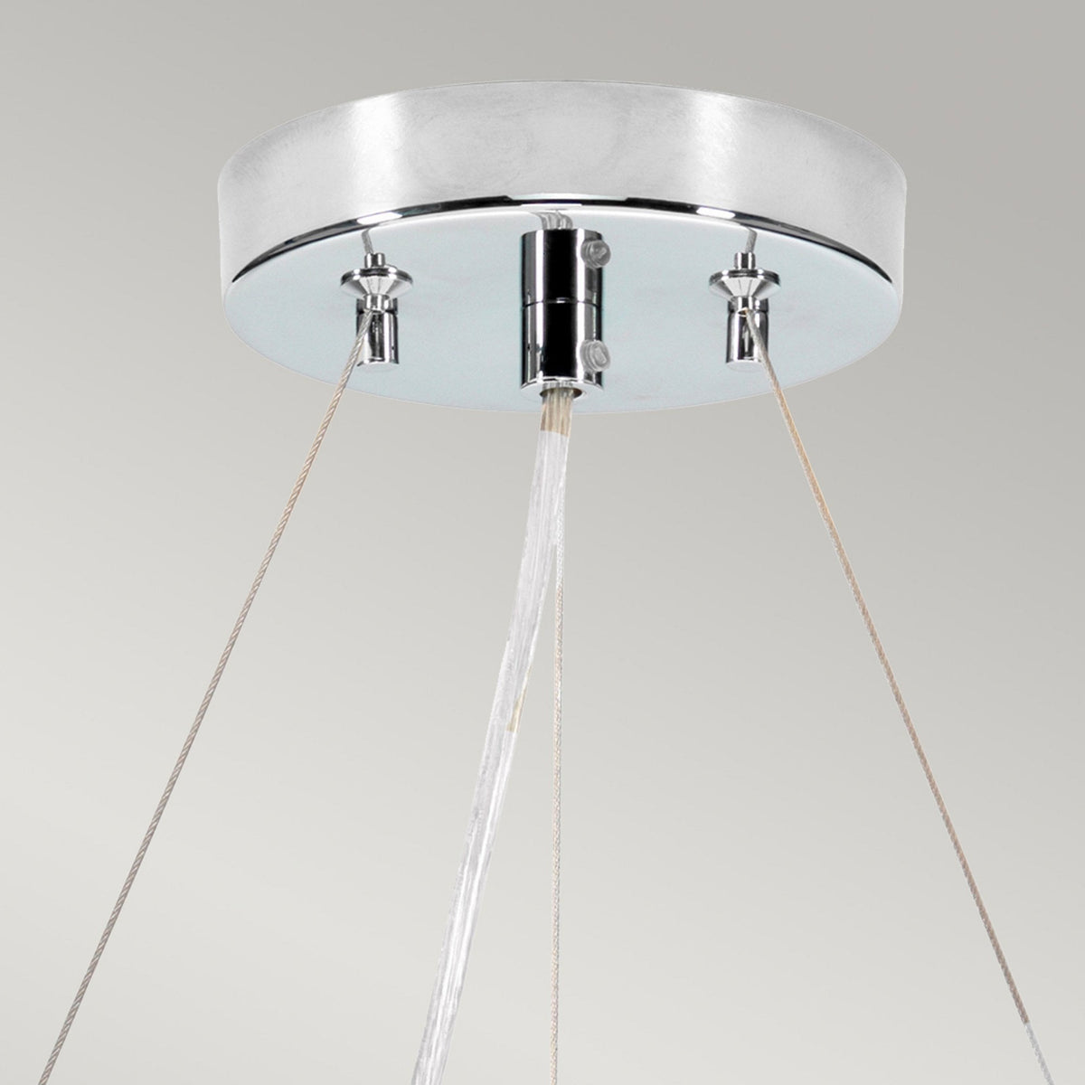 Pearce 457mm Pendant with Ivory Shade and Polished Chrome Metalwork