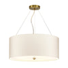 Pearce 559mm Pendant with Ivory Shade and Aged Brass Metalwork