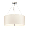Pearce 559mm Pendant with Ivory Shade and Polished Chrome Metalwork