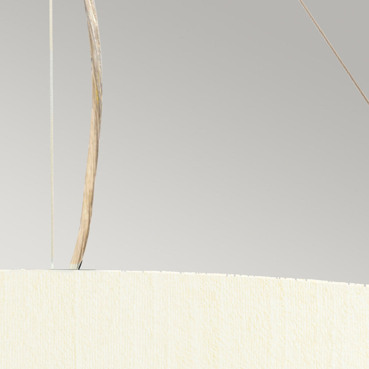 Pearce 559mm Pendant with Ivory Shade and Polished Chrome Metalwork