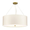 Pearce 660mm Pendant with Ivory Shade and Aged Brass Metalwork