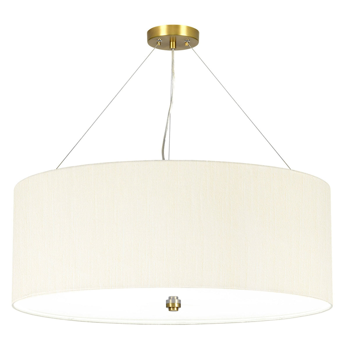 Pearce 660mm Pendant with Ivory Shade and Aged Brass Metalwork