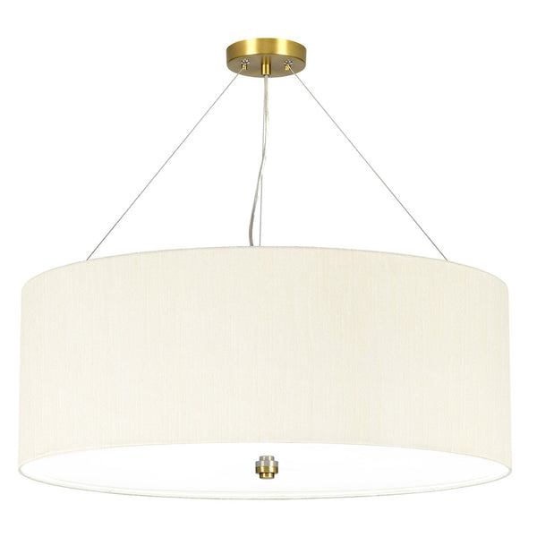 Pearce 660mm Pendant with Ivory Shade and Aged Brass Metalwork