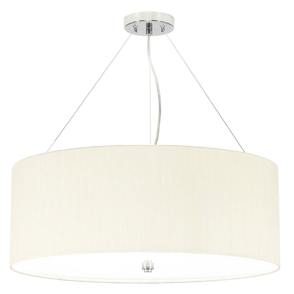Pearce 660mm Pendant with Ivory Shade and Polished Chrome Metalwork
