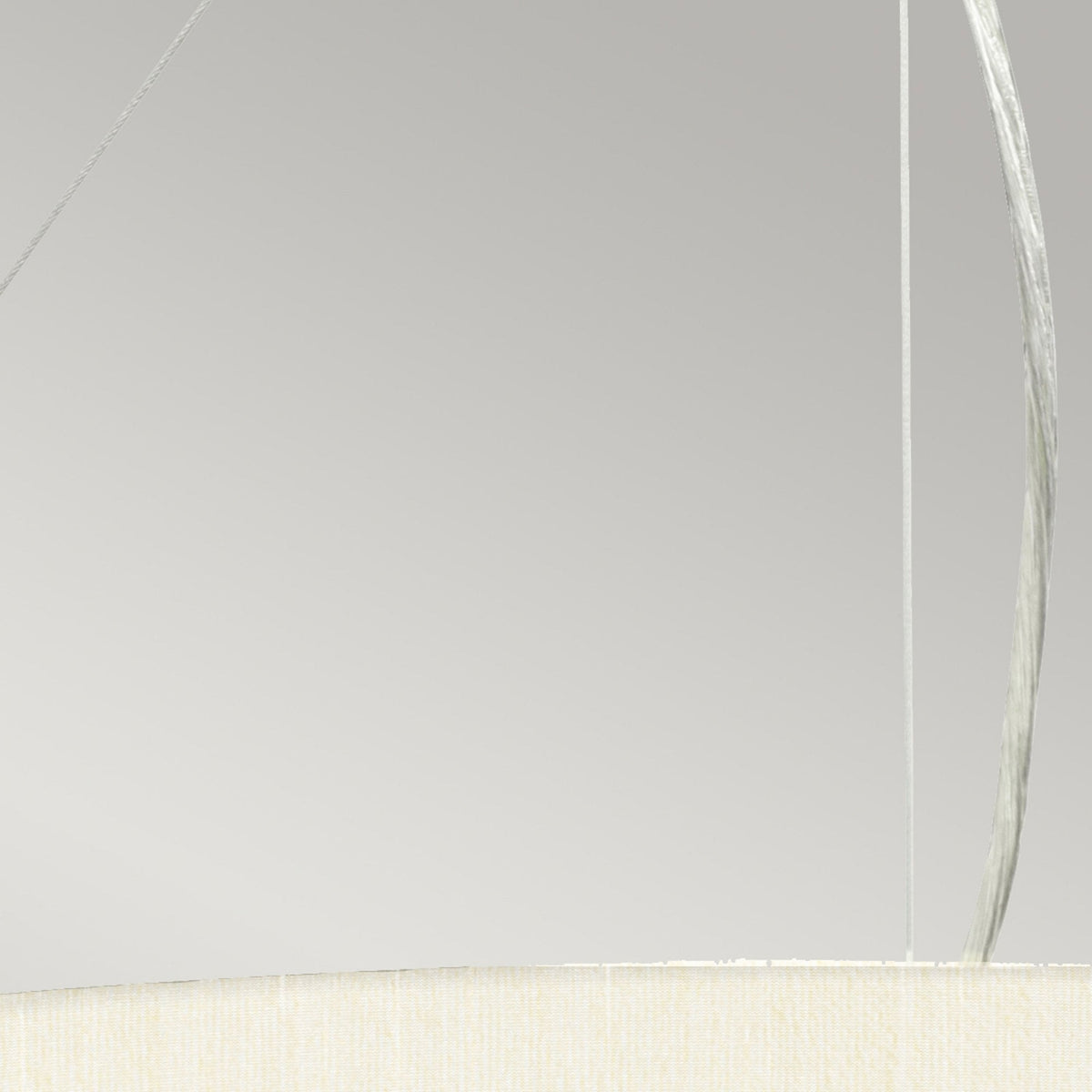 Pearce 660mm Pendant with Ivory Shade and Polished Chrome Metalwork