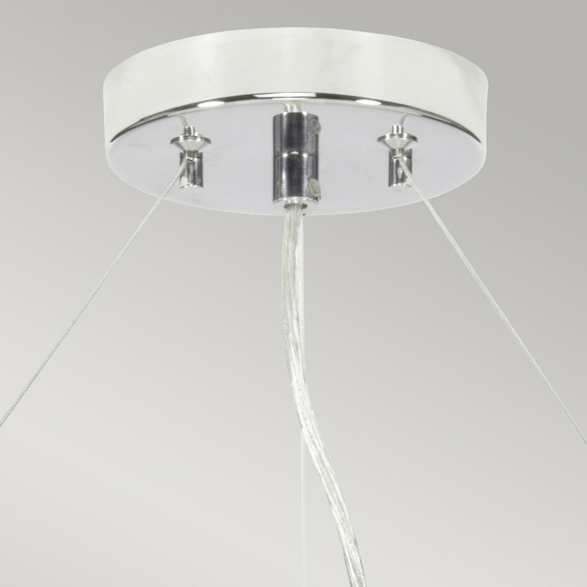 Pearce 660mm Pendant with Ivory Shade and Polished Chrome Metalwork