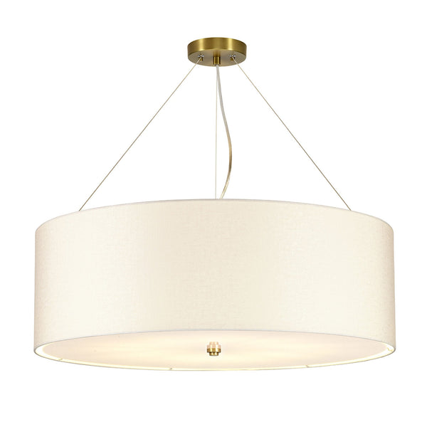 Pearce 762mm Pendant with Ivory Shade and Aged Brass Metalwork