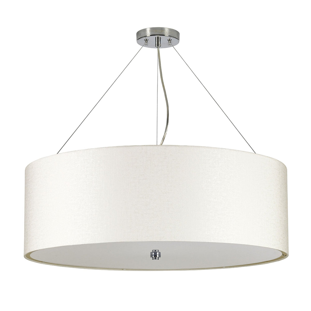 Pearce 762mm Pendant with Ivory Shade and Polished Chrome Metalwork