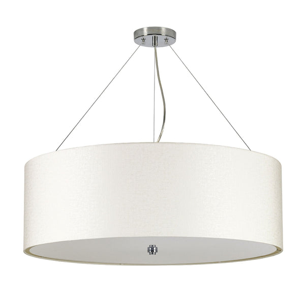 Pearce 762mm Pendant with Ivory Shade and Polished Chrome Metalwork
