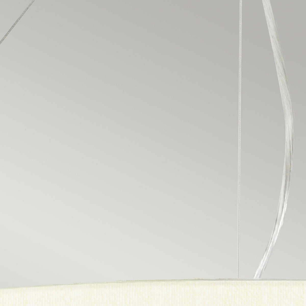 Pearce 762mm Pendant with Ivory Shade and Polished Chrome Metalwork