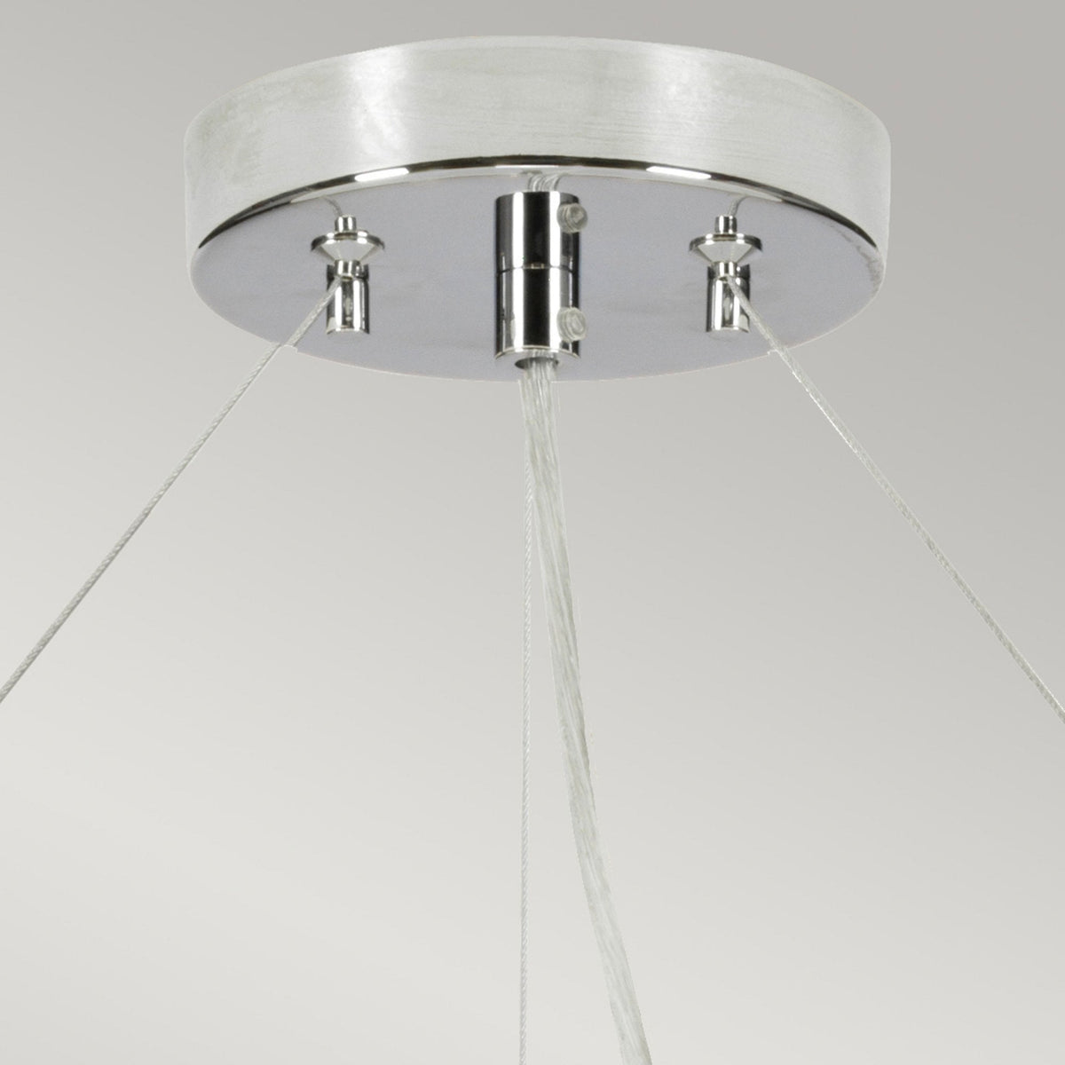 Pearce 762mm Pendant with Ivory Shade and Polished Chrome Metalwork