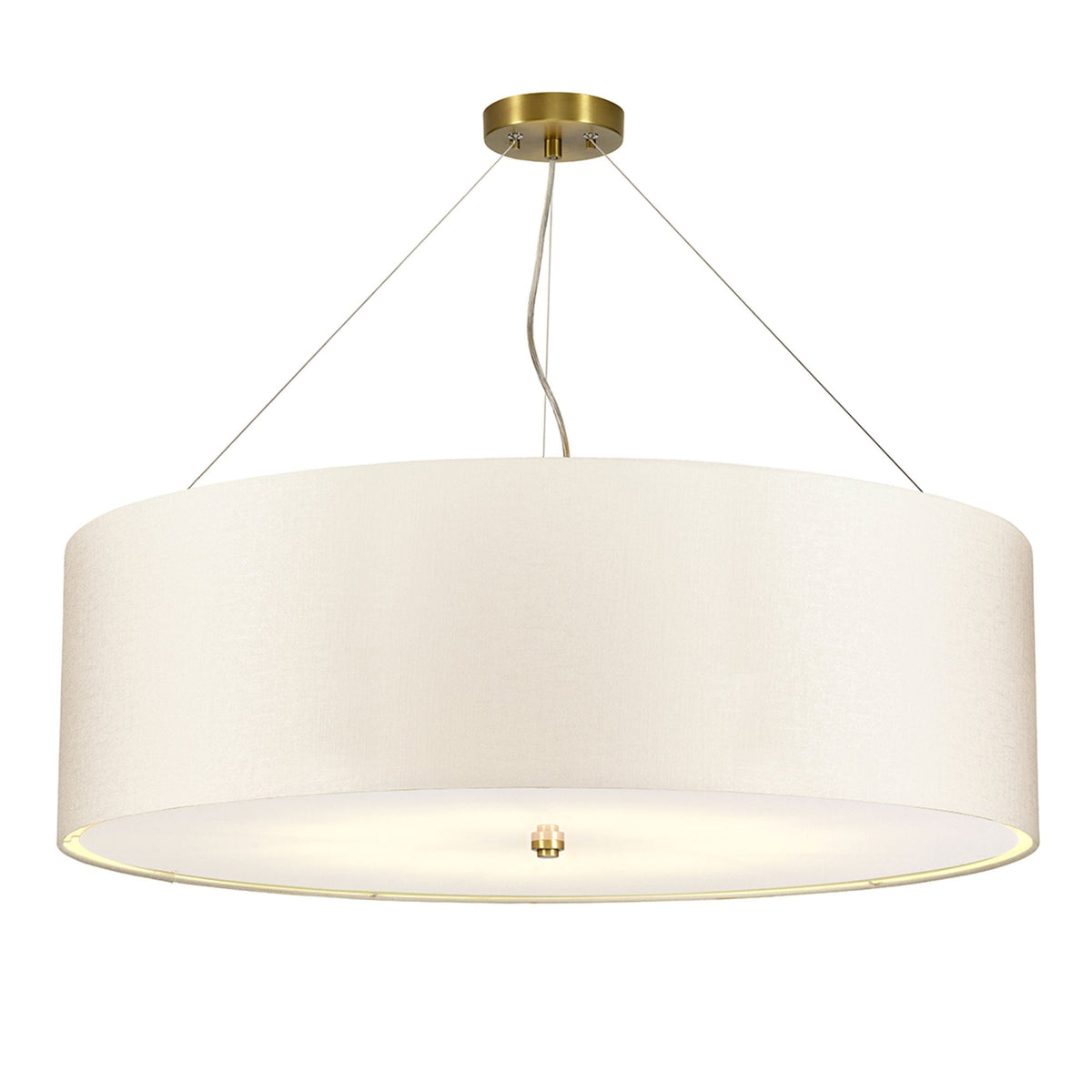 Pearce 864mm Pendant with Ivory Shade and Aged Brass Metalwork