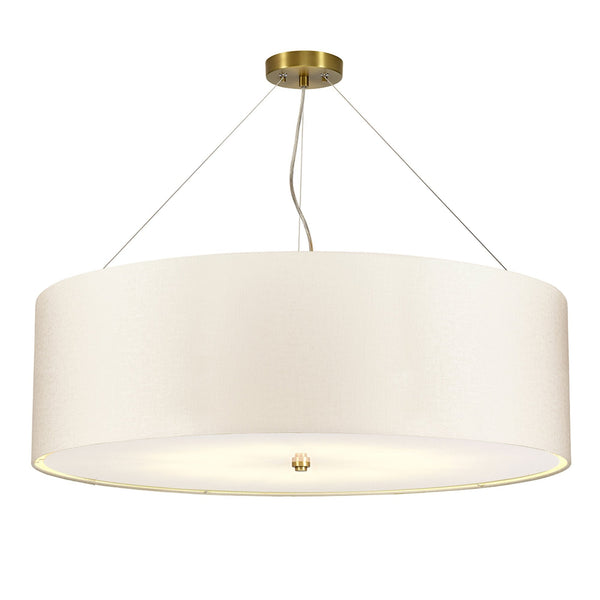 Pearce 864mm Pendant with Ivory Shade and Aged Brass Metalwork