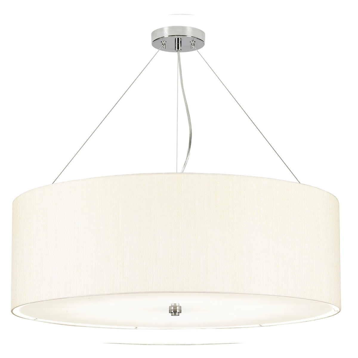 Pearce 864mm Pendant with Ivory Shade and Polished Chrome Metalwork