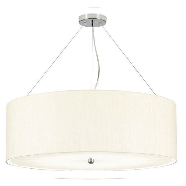 Pearce 864mm Pendant with Ivory Shade and Polished Chrome Metalwork