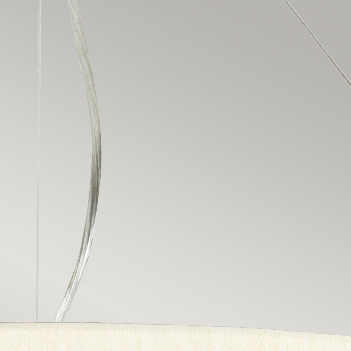 Pearce 864mm Pendant with Ivory Shade and Polished Chrome Metalwork