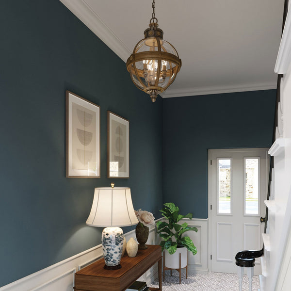 Adams 3 Light Pendant in British Bronze