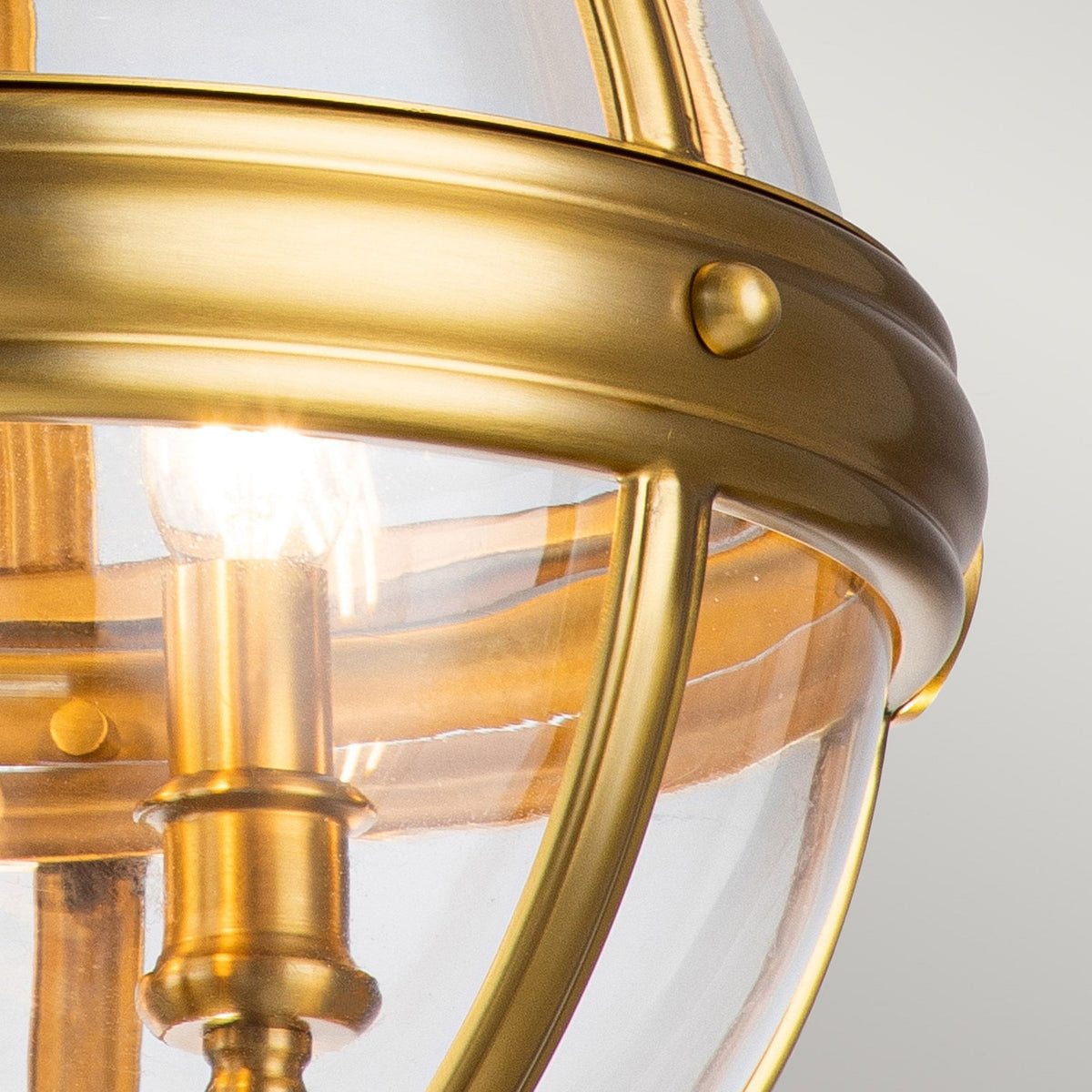 Adams 3 Light Pendant in Burnished Brass