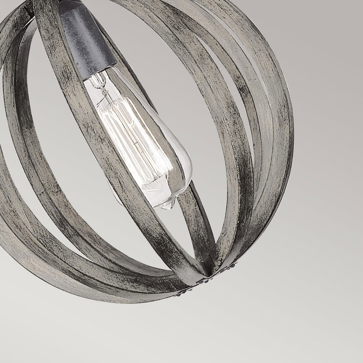 Allier Mini Pendant in Weathered Oak Wood