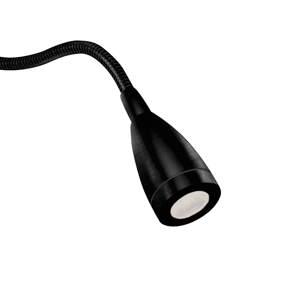 Hotel Wall Light With Reader In Black With White Fabric Shade