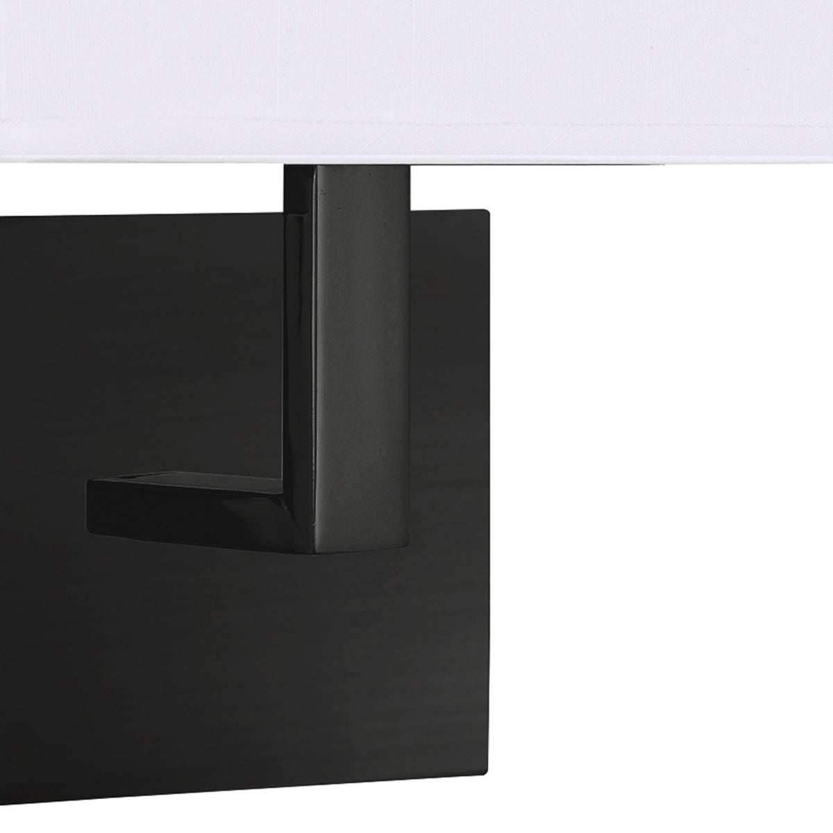 Hotel Wall Light With In Black With White Fabric Shade