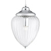 Moscow Pendant In Chrome With Ribbed Glass Shade